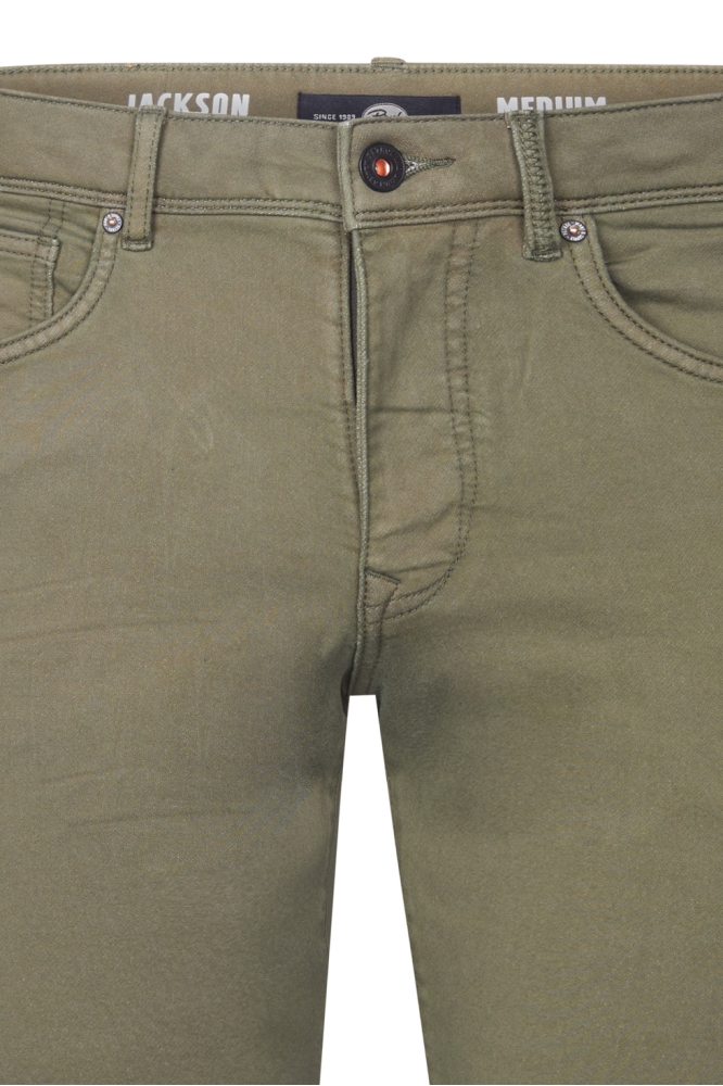 JACKSON GEKLEURDE DENIM SHORT M ROS SHO005 6134 Dusty army